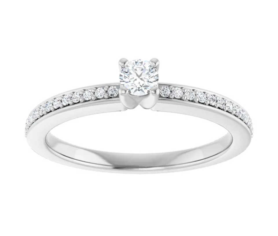 BAGUE EN OR 14K SERTIE DE DIAMANTS - ST 126766W27 - BIJOUX IMPORTATION