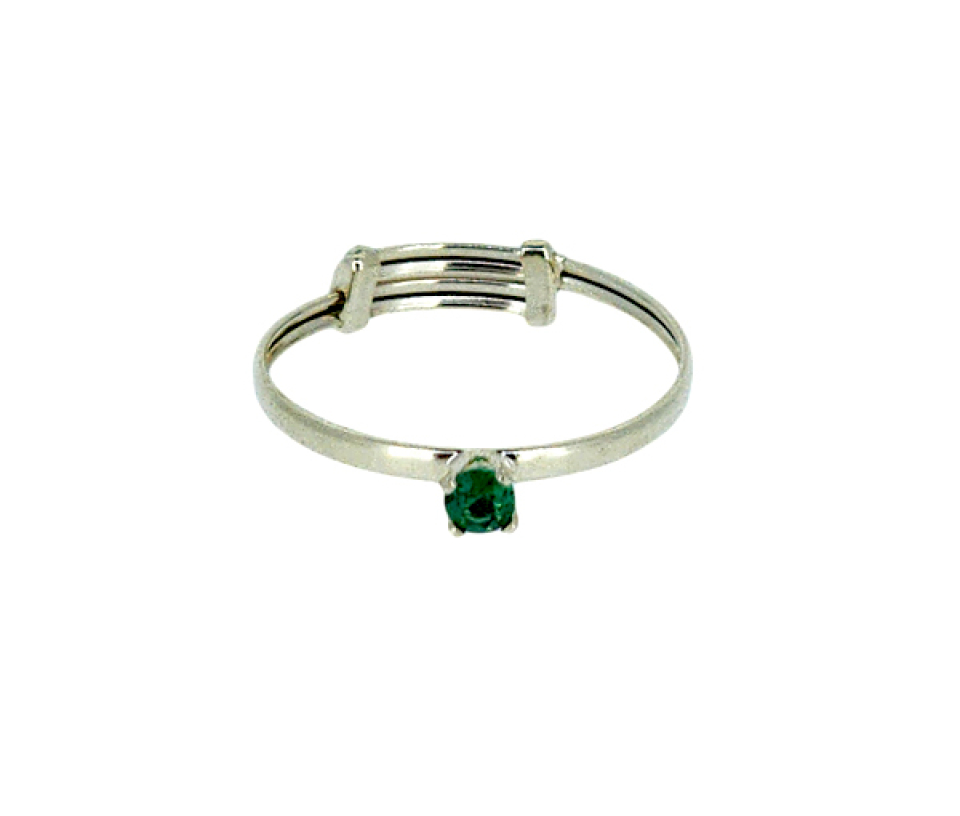 BAGUE POUR ENFANT EN OR SERTIE D'UN PIERRE DE NAISSANCE SYNTHÉTIQUE VARIÉE - IN 1055BEY05 - PERÇAGE