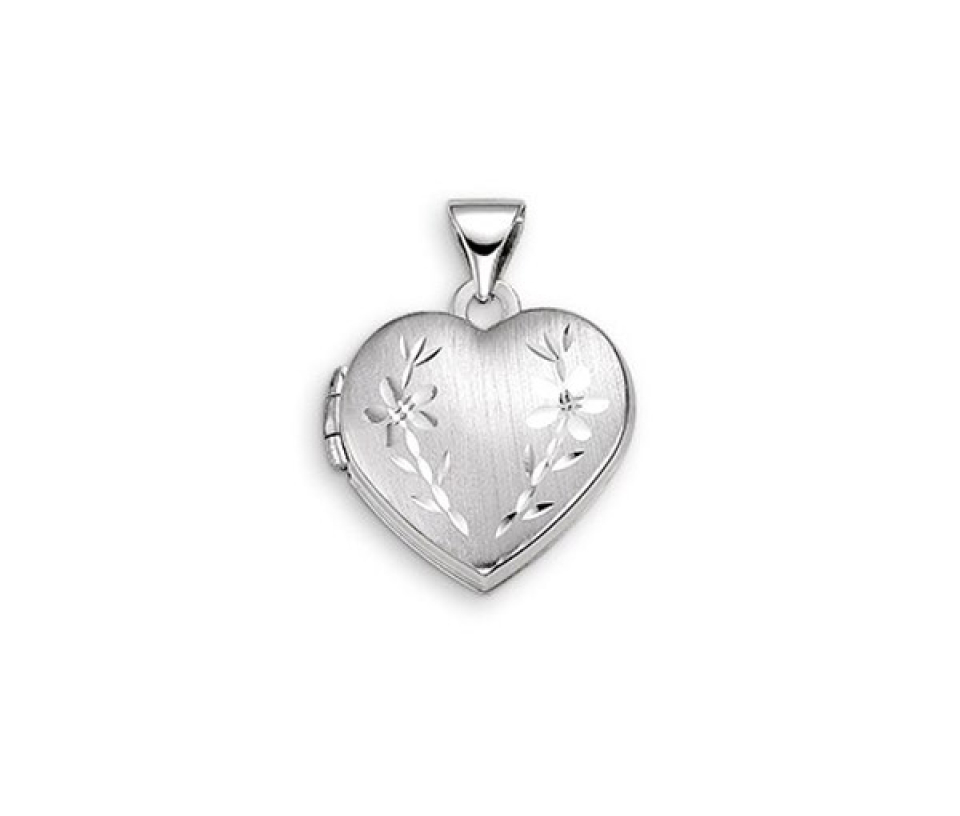 PENDENTIF LOQUET EN FORME DE COEUR EN OR BLANC - SY 3005 - BIJOUX D'IMPORTATION