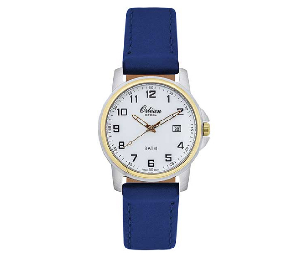 MONTRE POUR HOMME ORLEAN EN ACIER 2 TONS - BA ME3174/BL - ORLEAN
