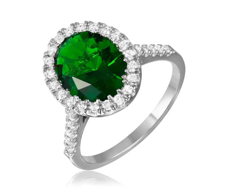 BAGUE DAME EN ARGENT RHODIÉ SERTIE DE CUBIQUES ZIRCONIAS - SP GMR00099G5 - BIJOUX D'IMPORTATION