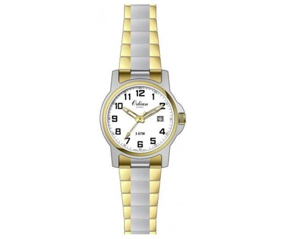 MONTRE ORLEAN EN ACIER 2 TONS - BA ME3185X - ORLEAN