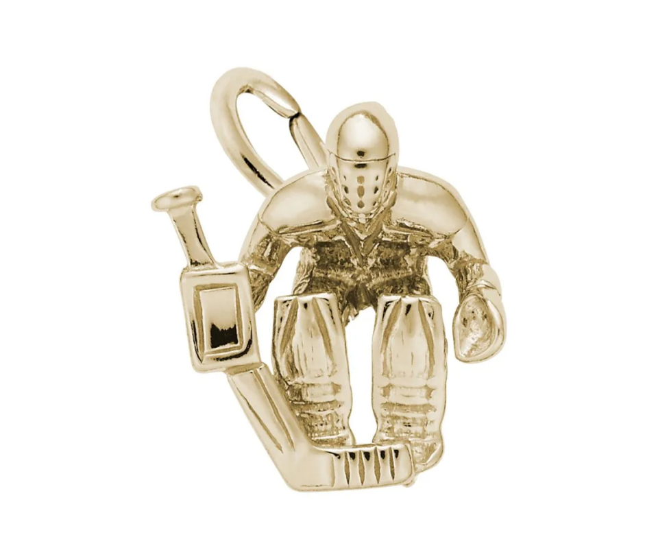 PENDENTIF GARDIEN DE BUT 3D EN ARGENT OU EN OR - NU 8263Y - NUCO/REMBRANDT 