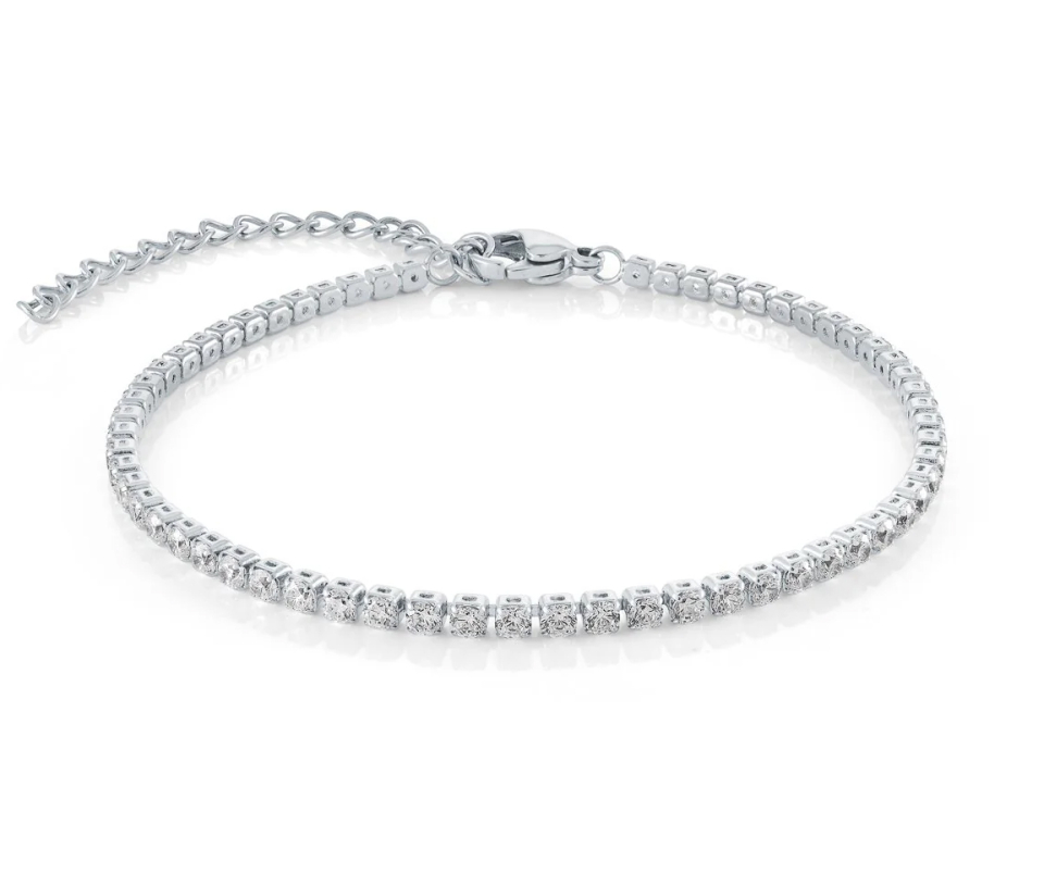BRACELET TENNIS EN ACIER SERTI DE CUBIQUES ZIRCONIAS - IG SWB207 - VELORIA