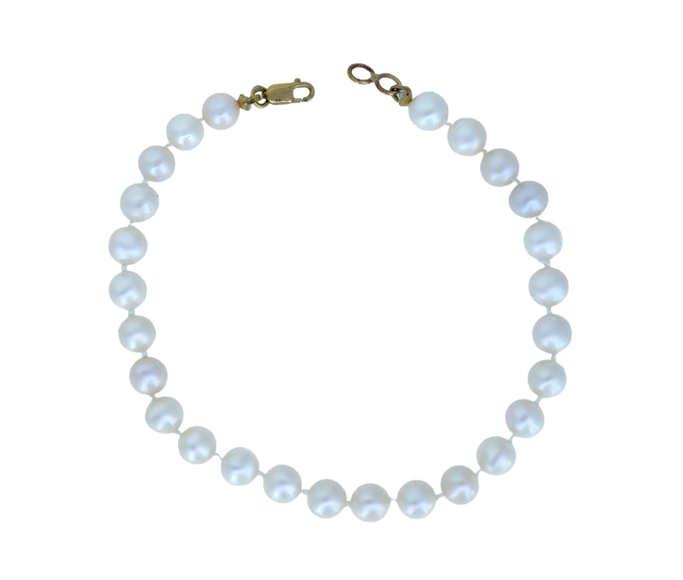 BRACELET DE PERLES D'EAU DOUCE BIWA AVEC FERMOIR EN OR - MJ 2052BY665 - PERLE D'IMPORTATION