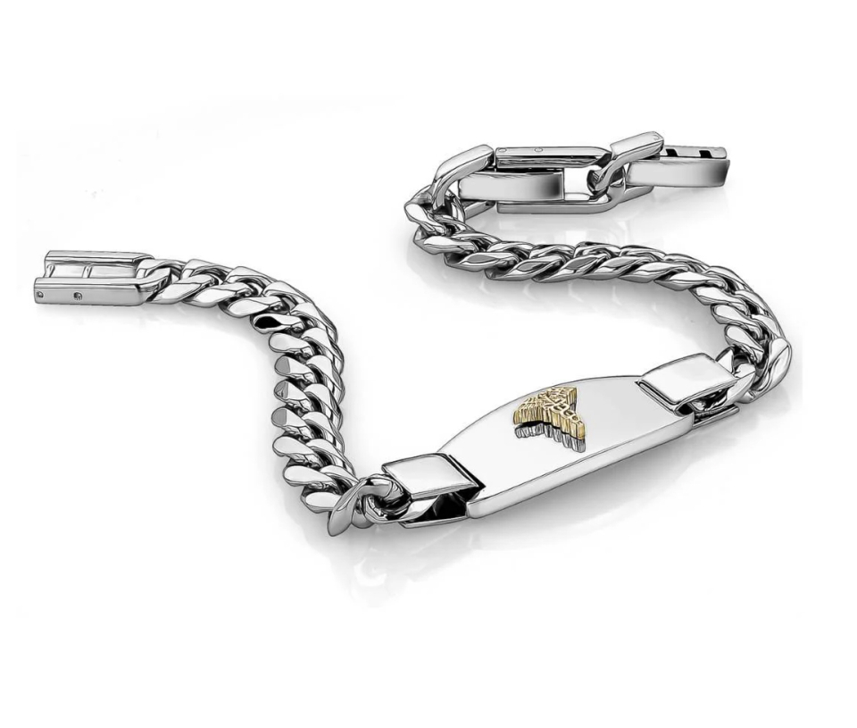BRACELET MÉDICAL EN ACIER OU ACIER/PVD OR - IG SMAB51 - ITALGEM